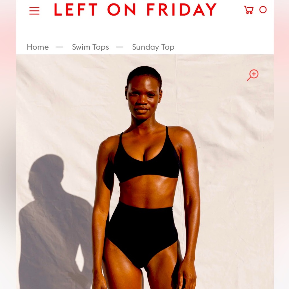 Left on Friday jet black bikini — Sunday top and High Tide bottom